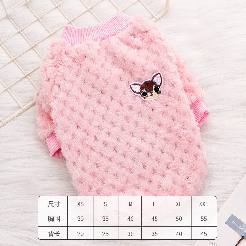 Pet Clothing Fleece-Lined Dog Hoodie