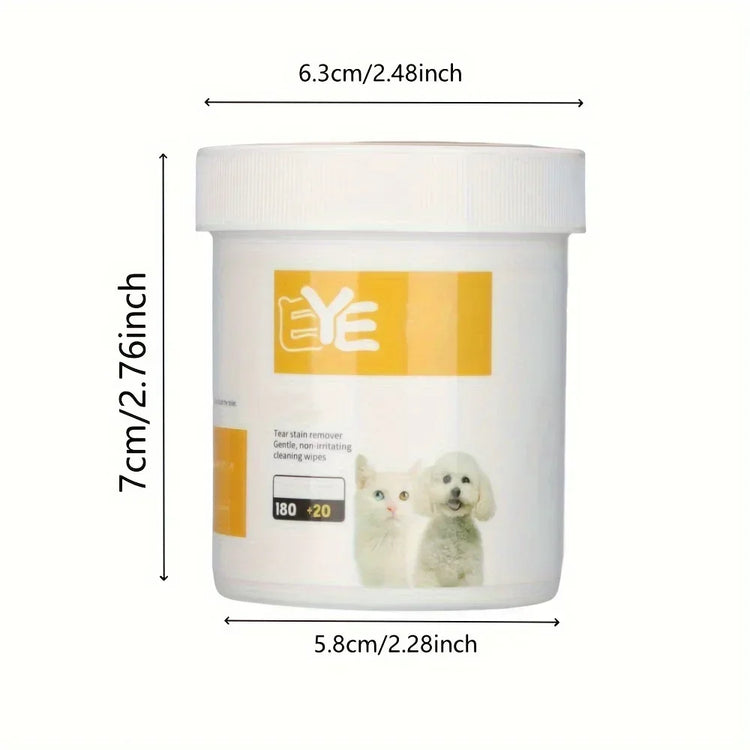 200pcs Pet Eye Cleaning Wipes