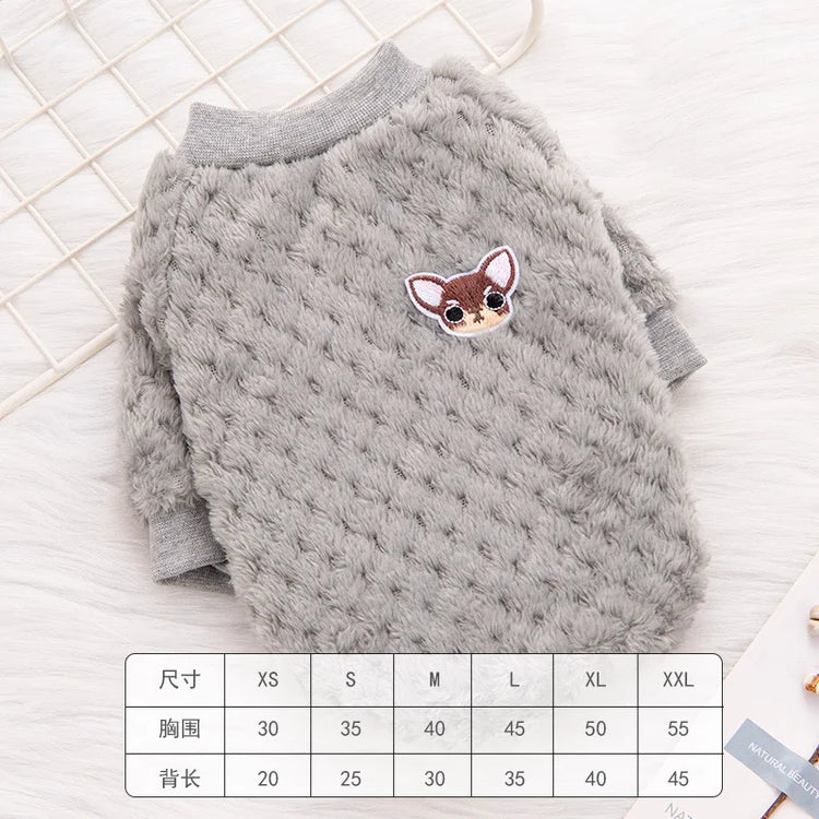 Pet Clothing Fleece-Lined Dog Hoodie