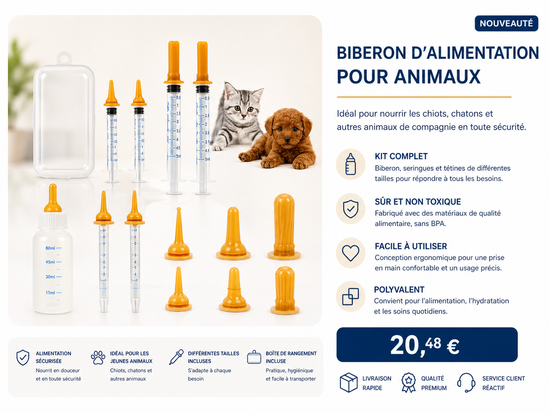 Biberon d’alimentation pour animaux